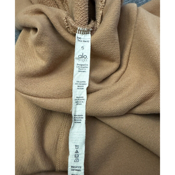 Alo Yoga Brown Henna Oversize Low Key Hoodie Kangaroo Wide Sleeve Sz S (Flaw) - Picture 6 of 7